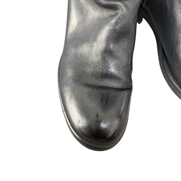 JP David Italy Black Leather Knee-High Boots - Picture 6 of 7